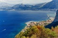 Panoramic view from Mount Pelegrino in Palermo, Sicily. Italy Royalty Free Stock Photo