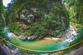 River canyon panorama. Royalty Free Stock Photo