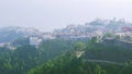 Panoramic view of mountain city in Himalayas, India