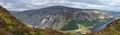 Panoramic view of the mountain in Glendalough Valley National Park in County Wicklow, Ireland Royalty Free Stock Photo