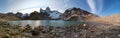 Panoramic view of mountain landscape. Fitz Roy, Patagonia, Argentina Royalty Free Stock Photo