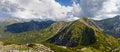 Panoramic view of the mountain landscape, Tatra National park, Poland Royalty Free Stock Photo
