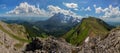 Panoramic view of the mountain landscape, Tatra National park, Poland. High Tatras Royalty Free Stock Photo