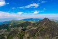 Panoramic view of the mountain landscape  Tatra National park  Poland. High Tatras  Carpathian mountains. eagles trail Royalty Free Stock Photo