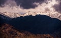 Panoramic view of mountain range of Ladakh Royalty Free Stock Photo
