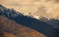 Panoramic view of mountain range of Ladakh Royalty Free Stock Photo
