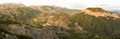 Panoramic view mountain range Serra de Tramuntana Unesco World Heritage in Balearic Islands