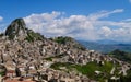 Panoramic view of mountain town Caltabellotta, Sicily, Italy. Royalty Free Stock Photo