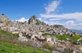 Panoramic view of mountain town Caltabellotta, Sicily, Italy. Royalty Free Stock Photo