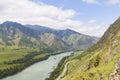 Altai mountains. Katun river. Royalty Free Stock Photo