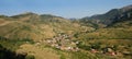 Panoramic View Mountainous Landscape with Village