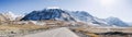 Panoramic view of mountains around Khunjerab, Pakistan-China border. Royalty Free Stock Photo