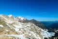 Panoramic view on the mountains of High Tauern Alps in Carinthia and Salzburg, Austria, Europe. Glacier lakes of the Goldbergkees