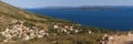 Panoramic view from the mountains at Ivan Dolac on the island of Hvar