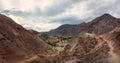 Panoramic view Mountains and landscape of Purmamarca - Purmamarca, Jujuy, Argentina Royalty Free Stock Photo