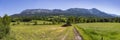 Panoramic view of mountains at Seyne les Alpes near Digne in Provence Royalty Free Stock Photo