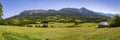 Panoramic view of mountains at Seyne les Alpes near Digne in Provence Royalty Free Stock Photo