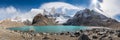 Panoramic View of Mt. Fitz Roy and Lake Royalty Free Stock Photo
