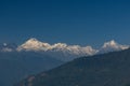 A panoramic view of Mt Kanchenjunga Royalty Free Stock Photo