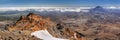 Panoramic view with Mt. Ngauruhoe (New Zealand) Royalty Free Stock Photo