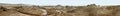 Panoramic view of mud volcanoes, Gobustan Royalty Free Stock Photo