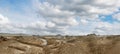 Panoramic view of mud volcanoes, Gobustan Royalty Free Stock Photo