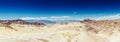 Panoramic view of mudstone and claystone badlands at Zabriskie Point. Death Valley National Park, California USA. Royalty Free Stock Photo