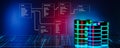 Panoramic view of multiple database with Relational database tables background