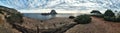 Panoramic view of the mysterious island of Es Vedra Royalty Free Stock Photo