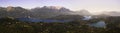 Panoramic view of the Nahuel Huapi lake in Bariloche Royalty Free Stock Photo