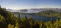 Panoramic view of the Nahuel Huapi lake in Bariloche Argentina Royalty Free Stock Photo