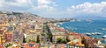 Panoramic view of Naples from Posillipo Royalty Free Stock Photo