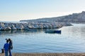 Panoramic view of Naples, seafront Francesco Caracciolo.