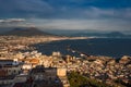 view of Napoli and Vesuvius at sunset