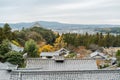Panoramic view of Nara park traditional temple at autumn in Nara, Japan Royalty Free Stock Photo
