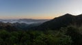 Panoramic view of national park of picos de europa in Asturias Spain at dawn