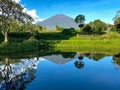 1 Panoramic view of the natural beauty of the Mount Rinjani area on the island of Lombok Mandalika Indonesia