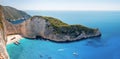 Panoramic view of Navagio Bay Royalty Free Stock Photo