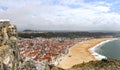 Panoramic view on Nazare resort beach