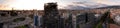 Panoramic view of a neighborhood in the city of Bogota at sunset. Colombia.