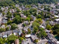 Panoramic view of a neighborhood in roofs of houses of residential area of Lambertville NJ US Royalty Free Stock Photo