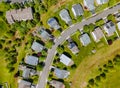 Panoramic view of neighbourhood single-family house in residential area with Brooklyn New York NY Royalty Free Stock Photo