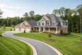 New American dream home panorama Royalty Free Stock Photo