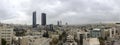 panoramic view the new downtown of Amman abdali area - Jordan Amman city - View of modern buildings in Amman Royalty Free Stock Photo