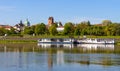 Panoramic view of New Town quarter - Nowe Miasto - and Muranow district with Wybrzerze Gdanskie embankment at Vistula river in