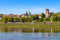 Panoramic view of New Town quarter - Nowe Miasto - and Muranow district with Wybrzerze Gdanskie embankment at Vistula river in