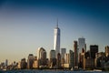 Panoramic view of New York city Buildings and skyscrapers, Cruise view around Lower Manhattan Royalty Free Stock Photo