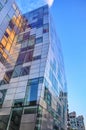 Panoramic view of New York city Buildings walking on the High Line Royalty Free Stock Photo