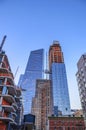 Panoramic view of New York city Buildings walking on the High Line Royalty Free Stock Photo