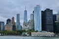 Panoramic view of New York City in a high-rise competition. Royalty Free Stock Photo